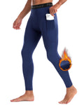 Roadbox Athletic Mens Thermal Leggings Warm Compression Pant Fleece-Lined Baselayer Tights for Basketball Cycling Gym Winter